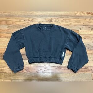 Adidas Women's Dark Gray Cropped Sweater Size XSmall